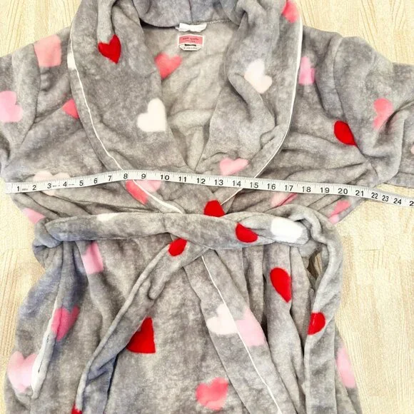Kate Spade Plush Hearts Short Robe Size Medium NEW!
